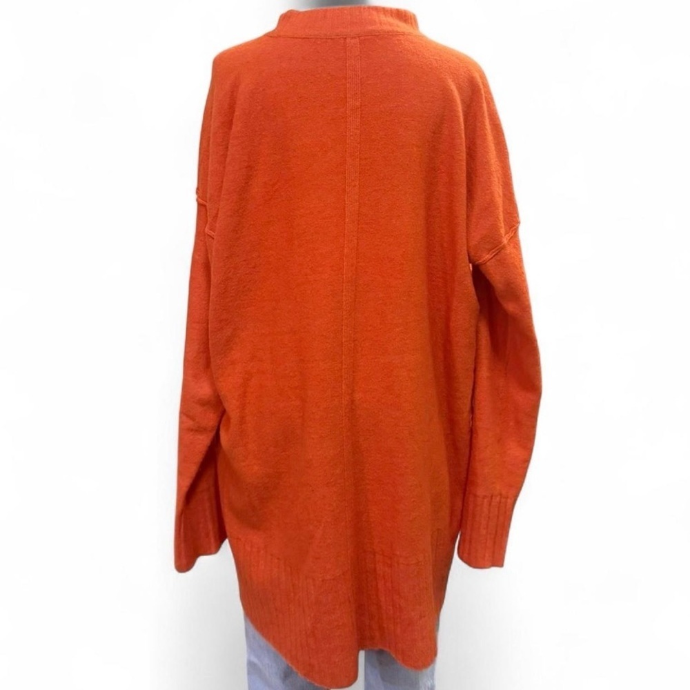 Free People Slouchy Knit Pullover Sz S Orange Boho Cozy - Picture 6 of 6